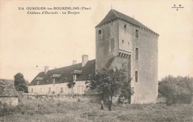 Cpa Cher 18 Ourouer Les Bourdelins Chateau D'ourouer Le Donjon