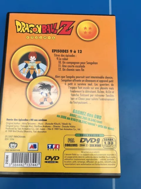 Dragon Ball Z, Episodes 9 à 12 - Vol N° 3 DVD manga AB prod VF DBZ TF1 2