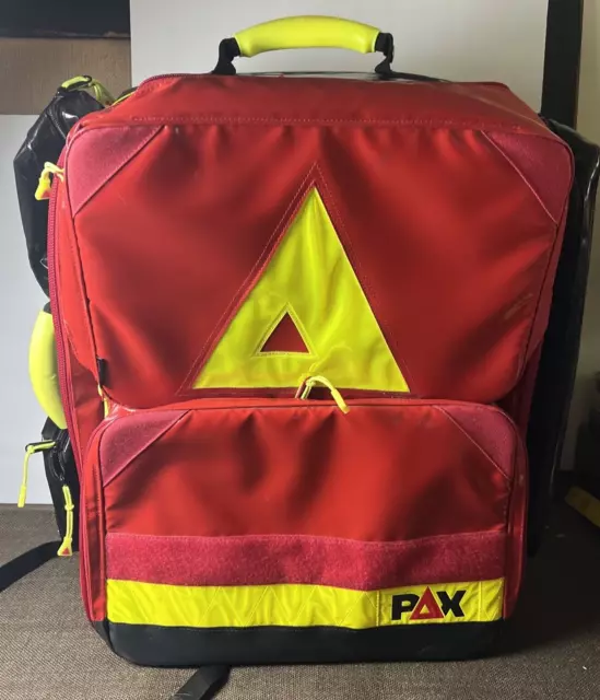 PAX KOUP L-ST-FT2 Red Medical Emergency Backpack Germany Preppers EUC