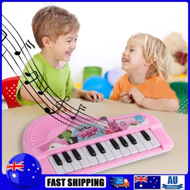 Mini Piano Toy Birthday Gift Multi-function Keyboard for Girl Boy (Pink)