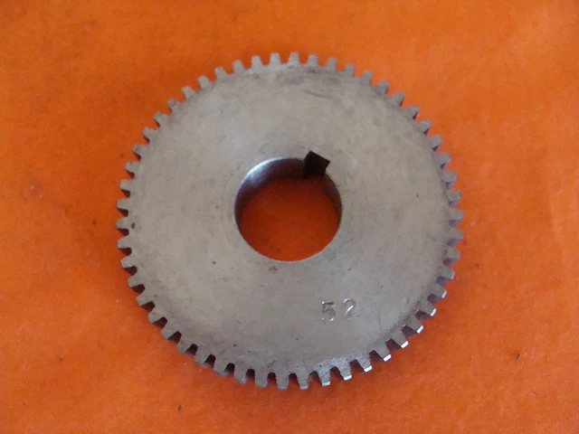 NOS UNKNOWN MFG CHANGE GEAR & SPURGEAR 52 T 13/16" id 2.696" od 2DP 20PA
