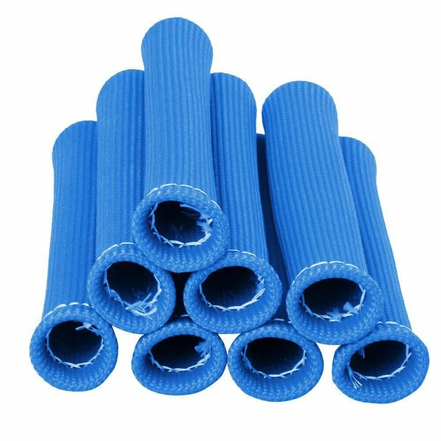 New  8PCS 1200° SPARK PLUG WIRE BOOTS HEAT SHIELD PROTECTOR SLEEVE SBC BBC