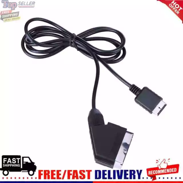 1.8m for ps2 RGB SCART Cable TV AV Lead for Playstation PS1 PS2 PS3 Line