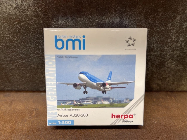 Maquette Herpa Airbus A320 LTU - Échelle 1/500 - Très Bon état Avec Boîte
