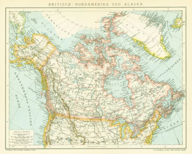Map year 1901 - Canada Alaska Greenland Canada Alberta Saskatchewan Yukon