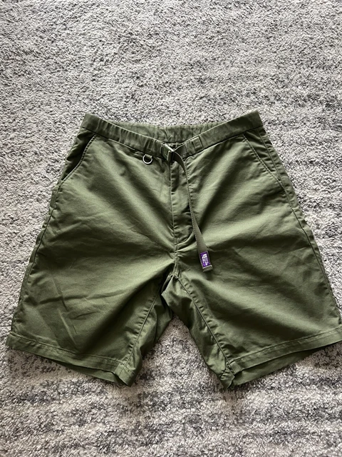 Men's The North Face Purple Label Nanamica Green Cotton Twill Shorts New