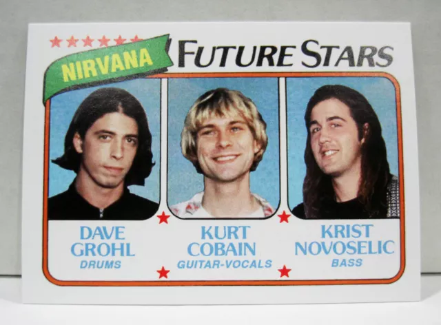 Nirvana Future Stars: Custom-Designed Trading Card Cobain Grohl