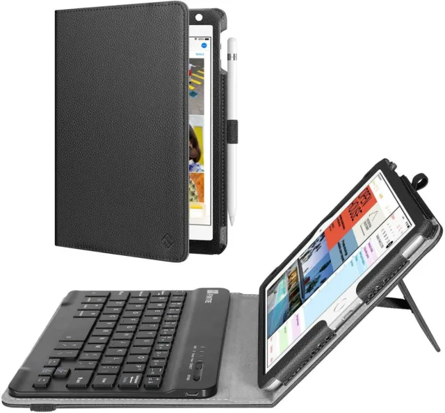 For iPad mini 5 4 3 2 1 Folio PU Case Stand Cover +Detachable Bluetooth Keyboard