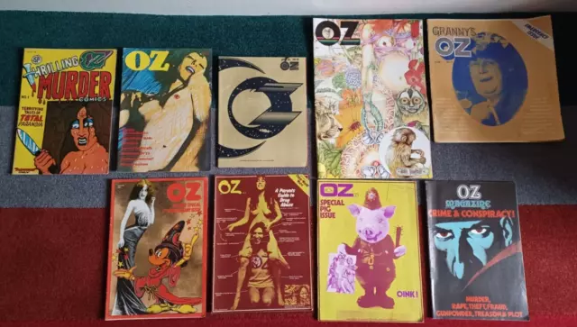 OZ Magazine - 1970s - Issues 13/32/34/35/39/40/41/44/45