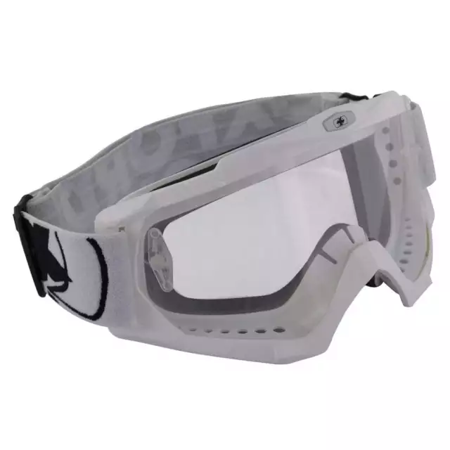 Oxford Assault Pro MX Motocross Bike Quad Goggle - Glossy White