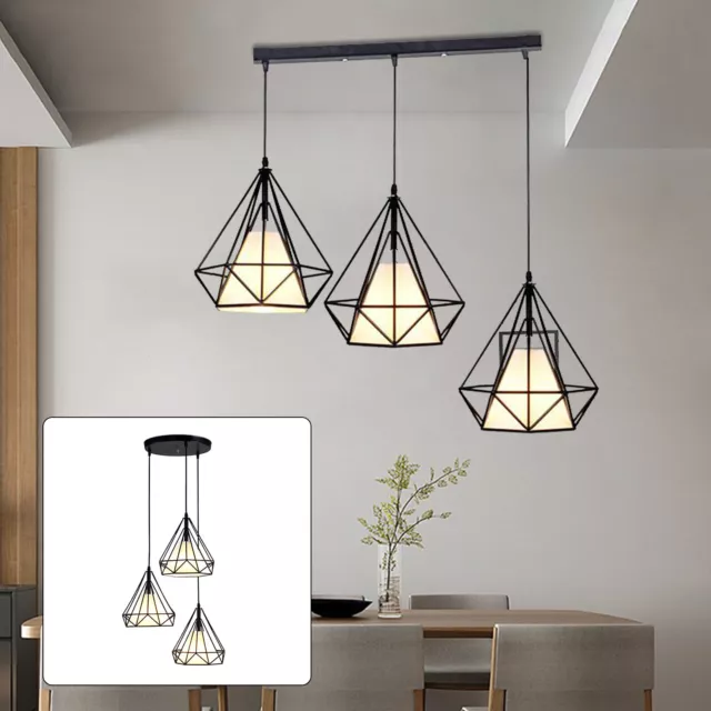 Modern LED Pendant Light 3-Head Chandelier Kitchen Island Fixture Hanging Lamp