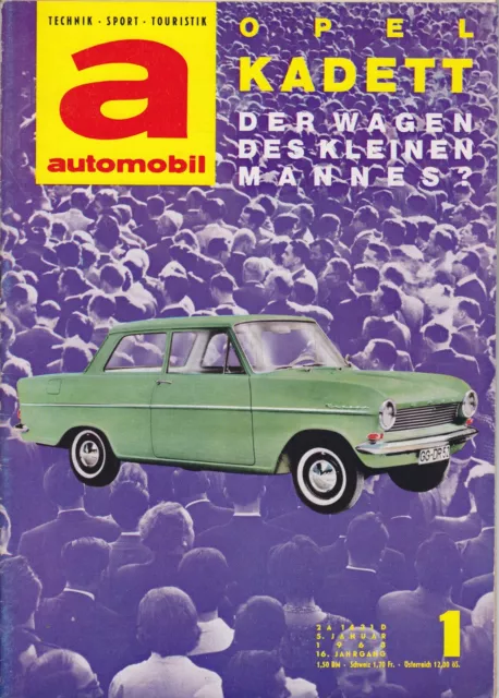 a automobil Heft 1 / 1963 Automobilzeitschrift, Opel Kadett