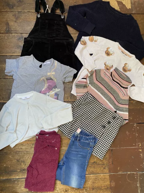 Girls bundle age 6-7 years M&S Next corduroy dungarees shorts tshirts jumpers