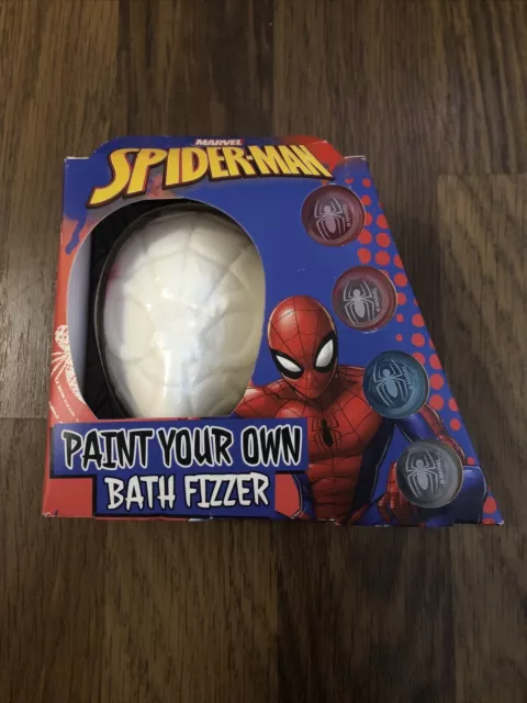 Spiderman Bath Fizzer Marvel Colouring Paint Your Own Bath Bomb Novelty Box Gift