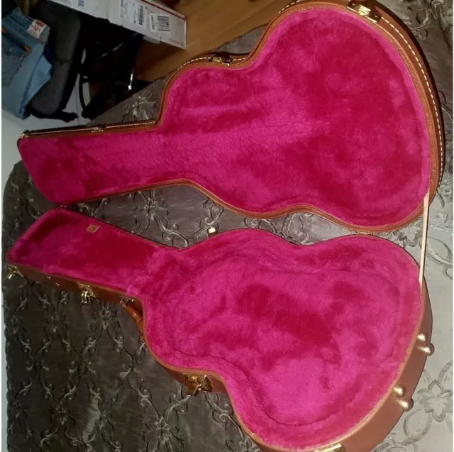 New Gibson SG EB EB-3 EB-0 Hard Shell Brown TKL Bass Guitar Case w Pink Interior