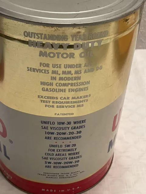 Vintage 5 Qt ESSO Uniflo Motor Oil Can Gas Advertising Authentic 1950’s 2