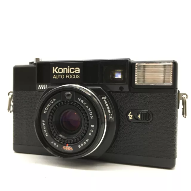 *EXC* Konica C35 AF2 Black 38mm f/2.8 Point & Shoot 35mm Film Camera