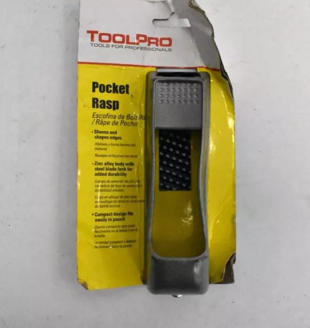 ToolPro Pocket Rasp Steel Blade Drywall Wallboard Wood Metal Shaves & Shapes