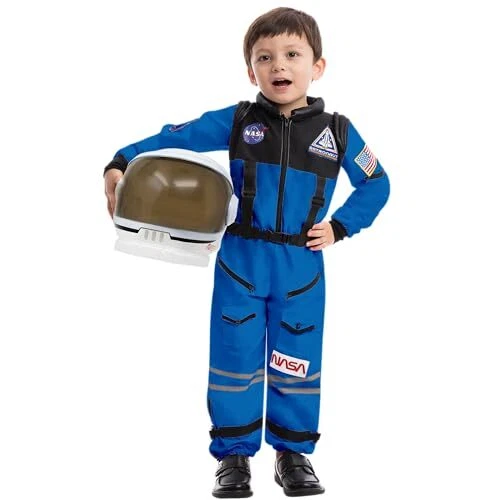 Spooktacular Creations Costume d'astronaute bleu avec casque pour enfants cos...