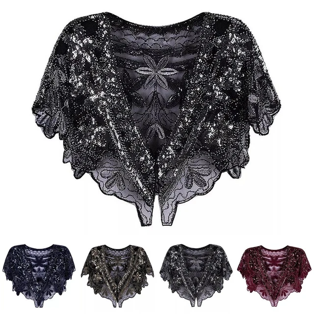 Maglione Maniche Anni '20 Perline Decorazione Sera Festa Retro Vintage Boutique