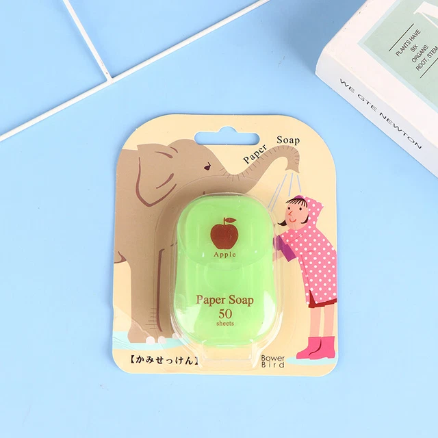 1Pc Soap Paper Portable Travel Soap Sheets Washing Hand Bath Clean Sheets BII