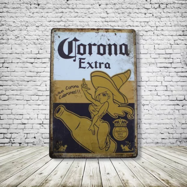 Corona Beer Vintage Style Tin Metal Bar Sign Poster Man Cave Collectible New