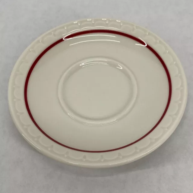 1961 Syracuse Cardinal Line Red Railroad Hotel Ware Econo-Rim Saucer