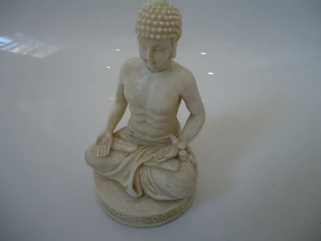 Buddha White Marble Statue Figurine  -Buddhism Budha Chinese God Nice Gift