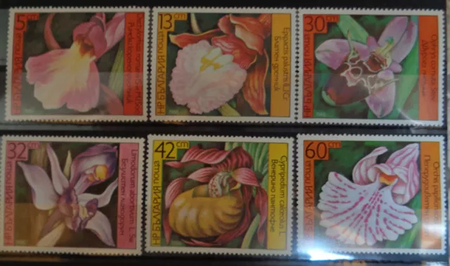 Bulgarien 1985  Briefmarken Motivsatz  Orchideen Postfrisch