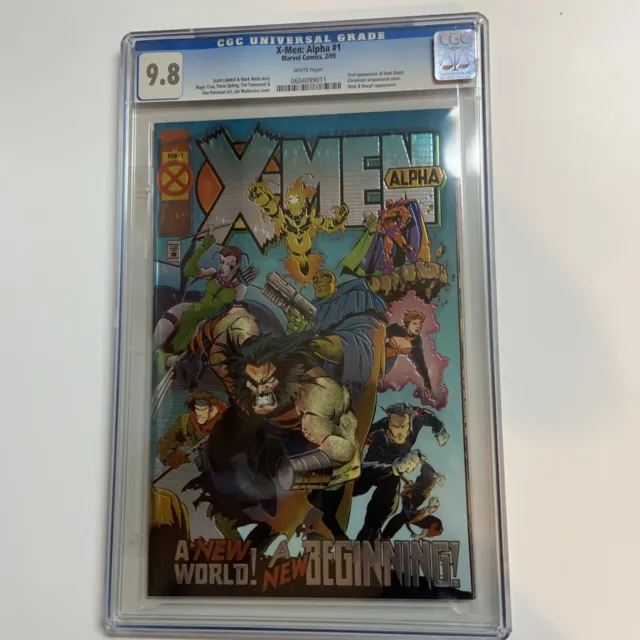 X-Men : Alphan #1 1st App Of The Dark Beast - Chromium Cover -1995 CGC 9.8 NM-MT