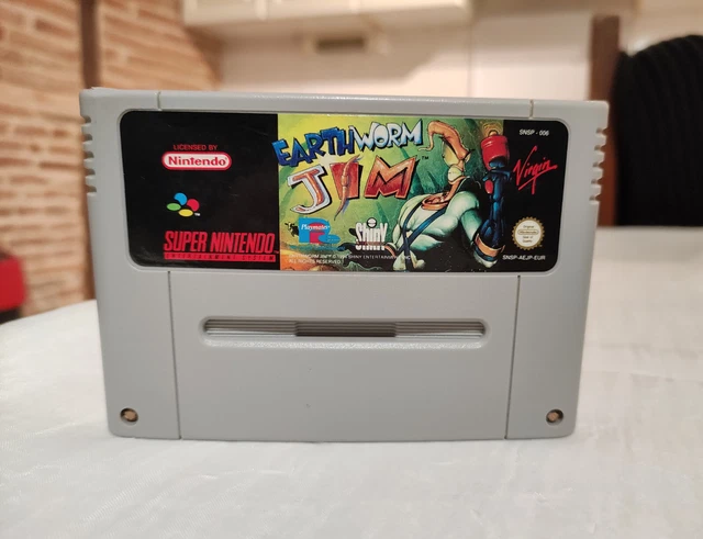 Earthworm Jim - Jeu Super NES (cartouche seule) - version PAL - TBE