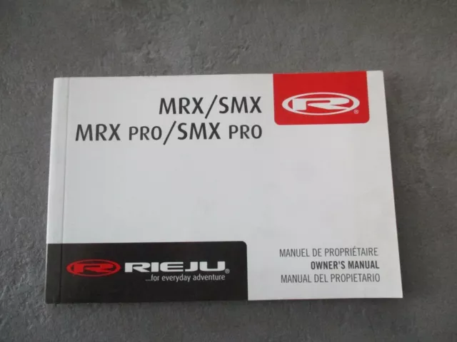 Board book manual Rieju SMX / MRX 50 operating instructions owner's manual