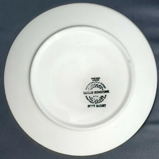 Taylor Smith Taylor TS&T Ironstone Fruit Basket 10-3/8" dinner plate 2