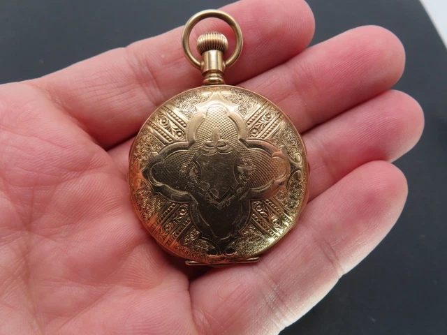1895 ELGIN 119 Pocket Watch, 11j 6s, Essex 14K Gold Filled Hunting