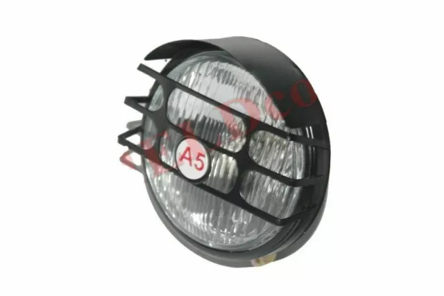 Body Glass Halogen Fog Lamp With Grill For Motorcycle Jeeps Tractor 3"