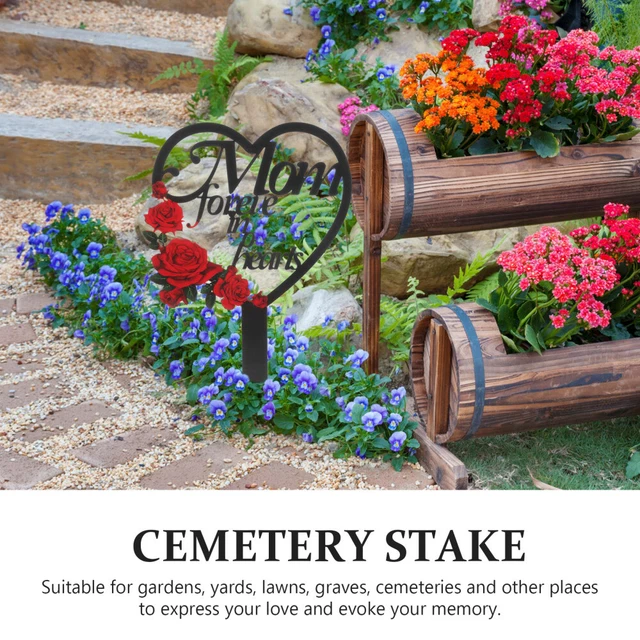 Memorial Gifts for Grave Metal Cross Stake Plaque Garden Yard Sign Mother 3