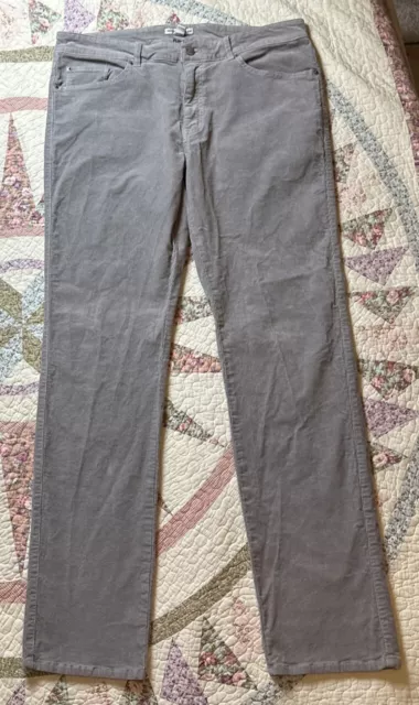 Peter Millar Size 36 Gray Corduroy Straight Leg Pants