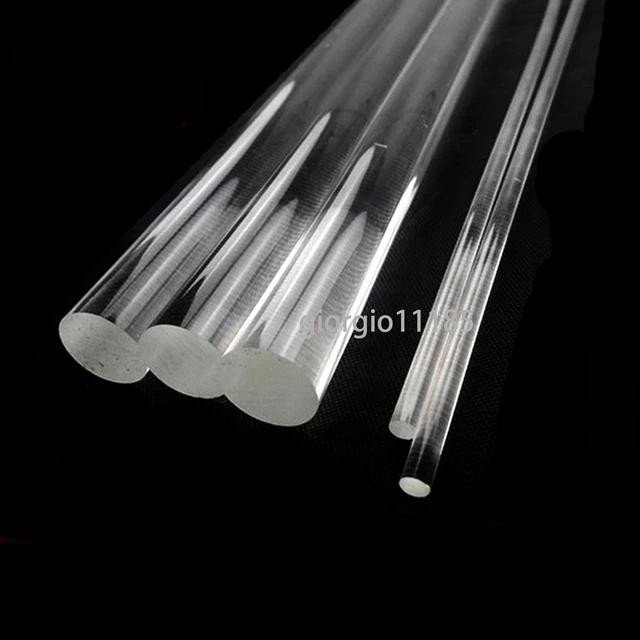3pcs 10mm Dia. 13” Long Clear Acrylic Plexiglass Lucite Plastic Rod
