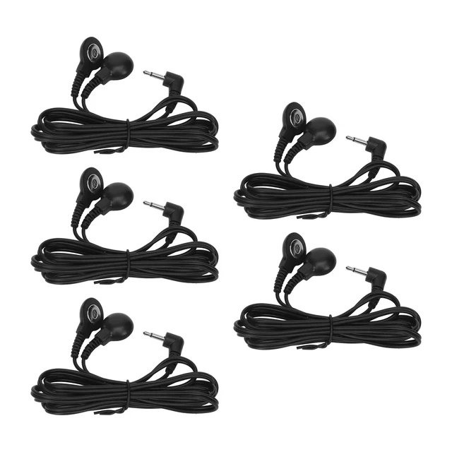 5 Pièces Fil 'électrode Noir 2.5mm Coude 1.2m Fils De Plomb De Remplacement 5