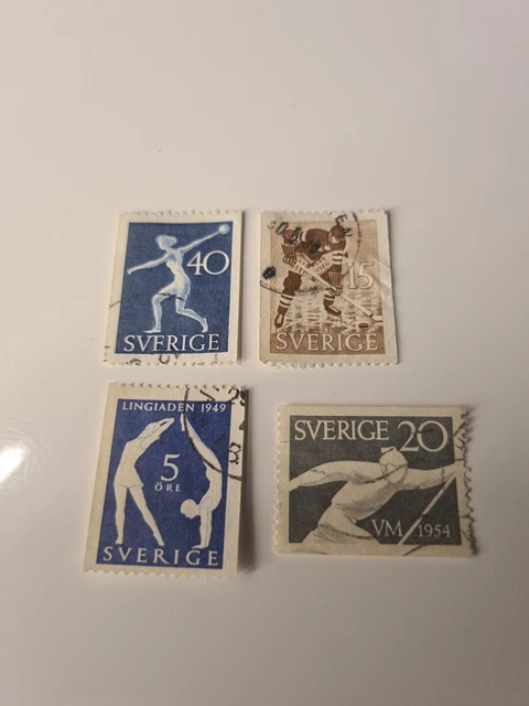 briefmarken Sverige gestempelt.