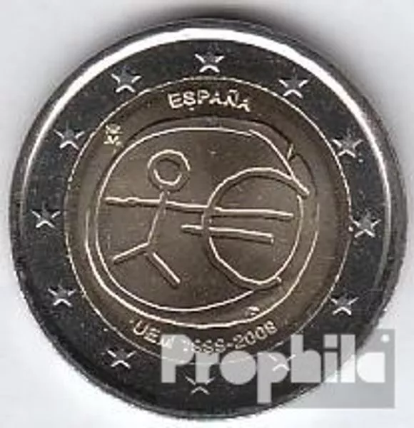 Spain Article: 2009 brillant uncirculated (BU) 2009 2 euro e.M.u. - 10 years cur