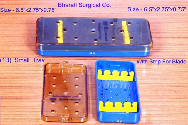 Plastic Sterilizing Case small with strips for blade Single mate Instruments