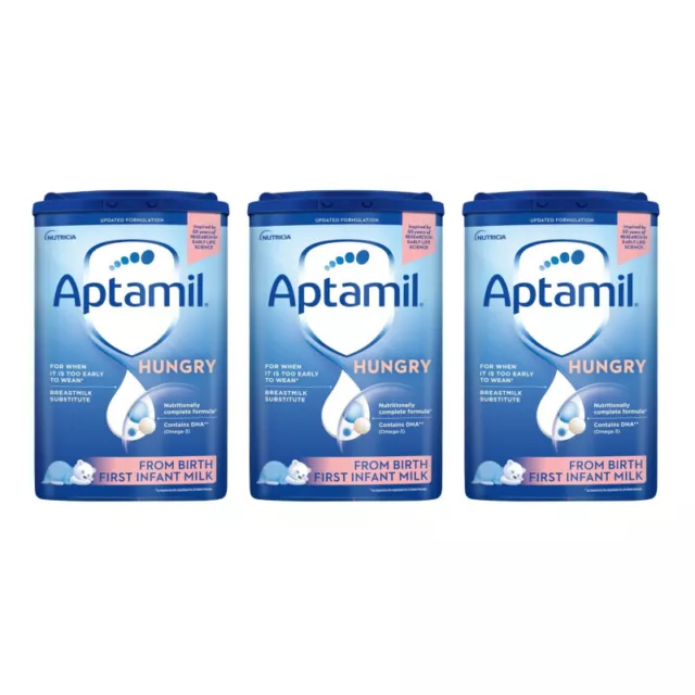 Aptamil Hungry First Baby Milk Formula Powder from Birth 800g x 3