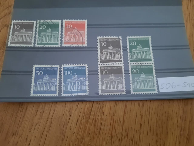 Briefmarken BRD "Brandenburger Tor"  Mi.Nr.: 506 - 510, gestempelt