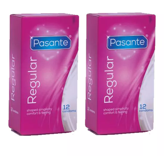 24 Pasante Regular Kondome anatomische Passform Natural Classic mit Gleitmittel