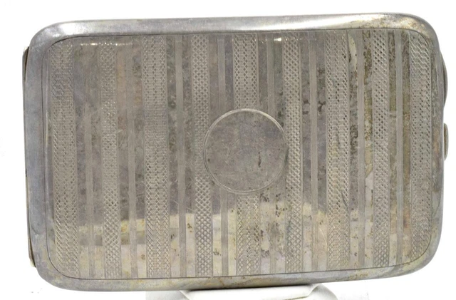 Vintage Sterling Silver Large Size BIRKS Jewelers Curved lined Cigarette Case