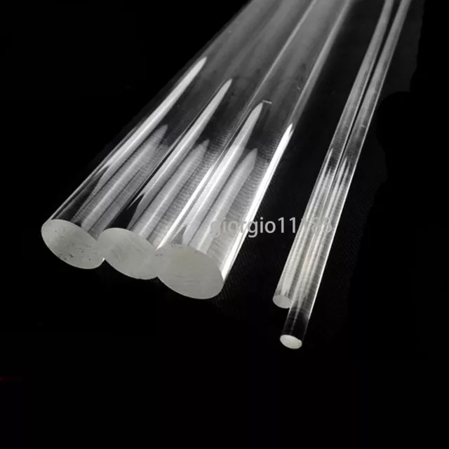 30pcs 2mm Dia. 13” Long Clear Acrylic Plexiglass Lucite Plastic Rod