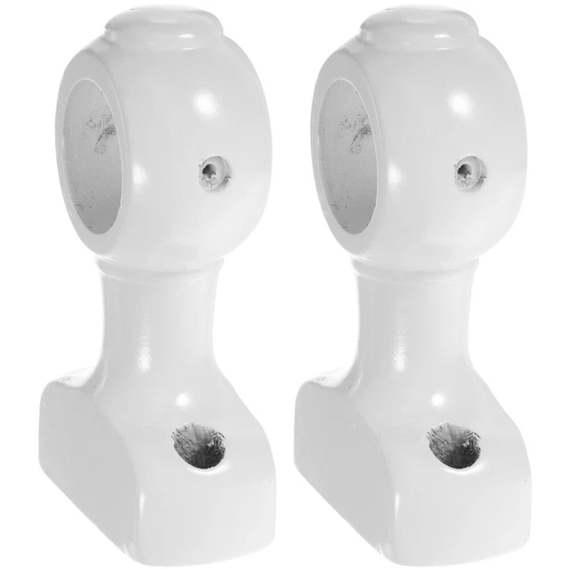 2 Pcs Curtain Rod Bracket Brackets Rods Hooks Wall Drapery Holder