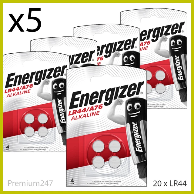 Energizer LR44 12 Pezzi – Batterie Alcaline 1.5V A Bottone, Durata 3 Anni In Magazzino, Sostituiscono AG13, 357, A76, SR44