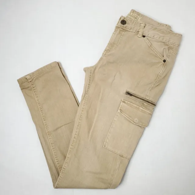 MOSSIMO SUPPLY CO. Low Rise Premium Denim Cargo Flex Khaki Jeans Womens 6 30x31